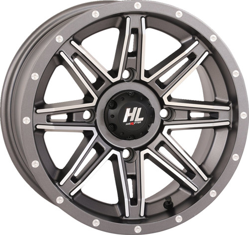 High Lifter HL22 Gun Metal Gray w/Machined Wheel 14x7 (14HL22-1856)