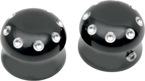 Covingtons Dimpled Black Front Axle Covers (C0010-B)