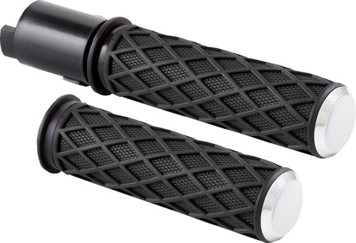 Arlen Ness Diamond Fly-by-Wire Handlebar Grips w/Chrome End Cap (500-059)