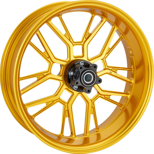 Arlen Ness 18" x 5.5" Split-Spoke Forged Gold Rear Wheel (330-009)