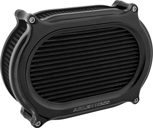 Arlen Ness Stage 2 Oval All Black Air Cleaner (600-174)