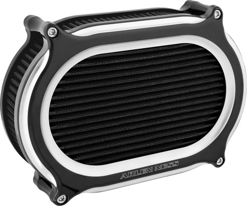 Arlen Ness Stage 2 Oval Black Air Cleaner (600-208)