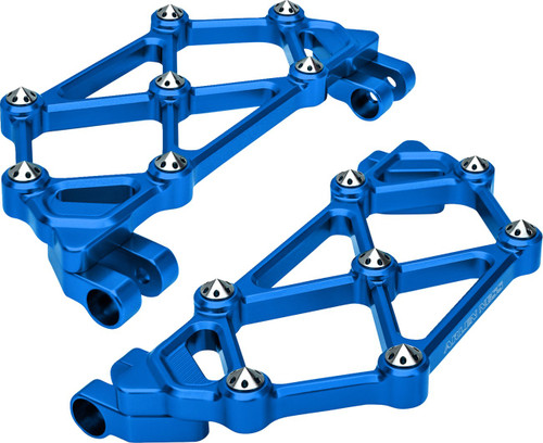 Arlen Ness Mini Diamond Blue Driver Floorboards (410-047)
