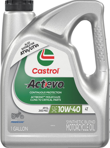 Castrol 10W-40 Act Evo Semi-Synthetic 4T Engine Oil 1 Gal (15D7D4)