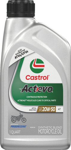Castrol 20W-50 Act Evo Semi-Synthetic 4T Engine Oil 1 Qt (15D7CF)