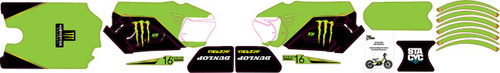 D'Cor Visuals Monster Graphics Kit for 16" STACYC Stability Cycle (10-80-201B)