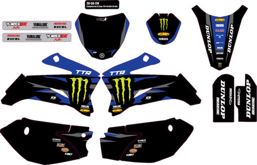 D'Cor Visuals Star Racing Monster Energy Complete Graphics Kit (20-50-114)