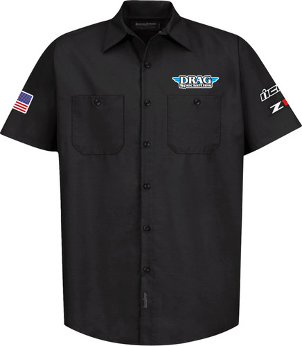 Throttle Threads Drag Specialties House Mens Button Up SS Shirt