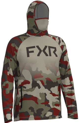 FXR Pro Camo Air UPF Mens Pullover Hoody