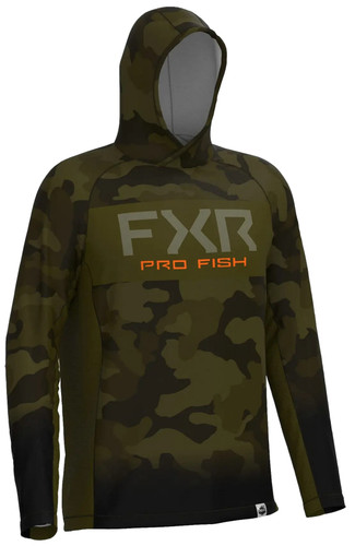 FXR Derby Camo Air UPF Mens Pullover Hoody