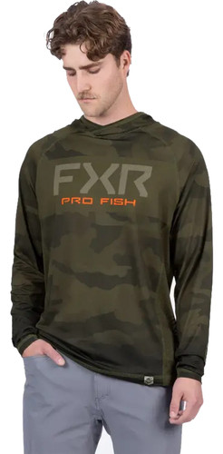 FXR Derby Camo Air UPF Mens Pullover Hoody