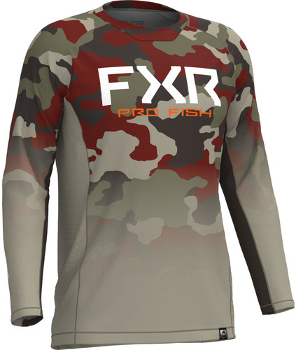 FXR Derby Camo Air UPF Mens Long Sleeve Jersey