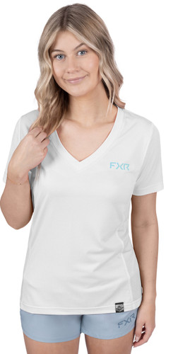 FXR Rush Air UPF Womens Short Sleeve V-Neck T-Shirt