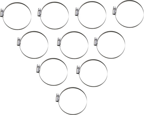 Parts Unlimited Embossed 60-80mm Hose Clamps (10-Pack) (2402-0275)
