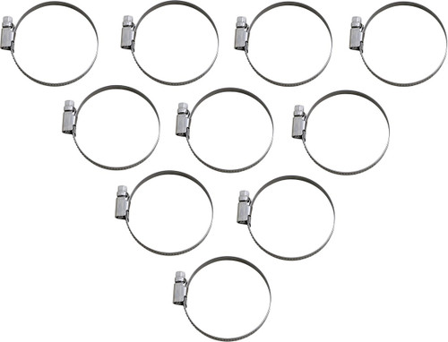Parts Unlimited Embossed 40-60mm Hose Clamps (10-Pack) (2402-0273)