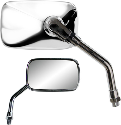 Parts Unlimited Chrome Mini Rectangular Mirror (0640-0957)