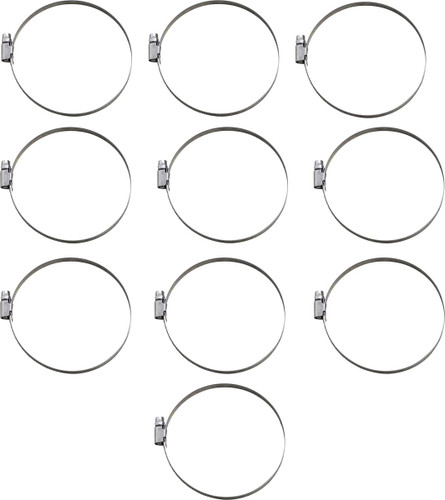 Parts Unlimited Embossed 80-100mm Hose Clamps (10-Pack) (2402-0277)