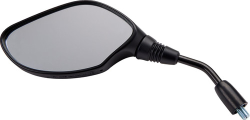 Parts Unlimited Black Oval Left Side View Mirror (0640-1694)
