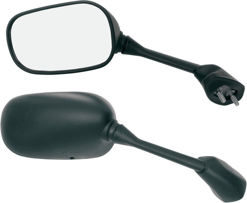 Parts Unlimited Black Rectangle Left Side View Mirror (0640-0127)
