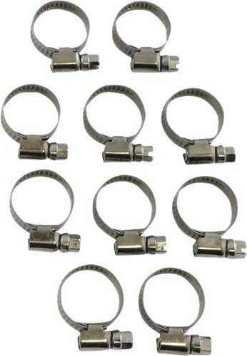 Parts Unlimited Embossed 12-22mm Hose Clamps (10-Pack) (2402-0268)
