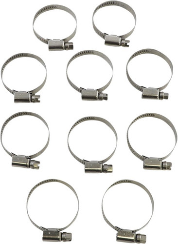 Parts Unlimited Embossed 25-40mm Hose Clamps (10-Pack) (2402-0271)
