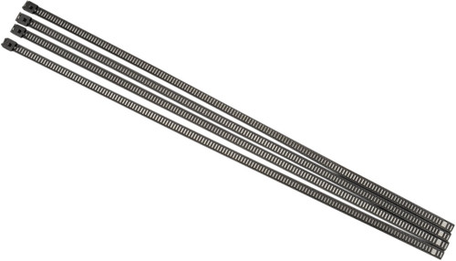 Cycle Performance 14" Black Ladder Exhaust Wrap Clamps (4-Pack) (CPP/9079)