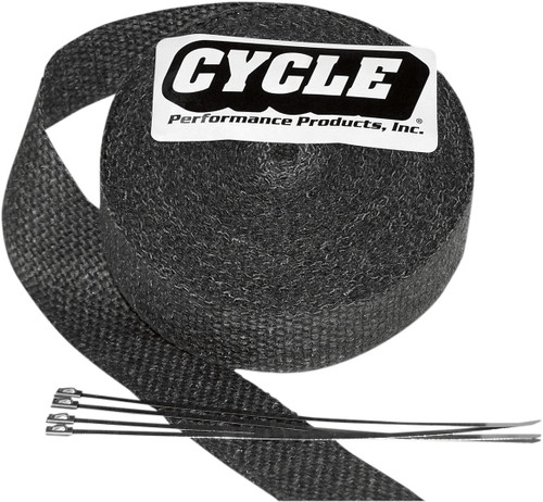 Cycle Performance 1" x 50' Black Fiberglass Exhaust Wrap Kit (CPP/9044)