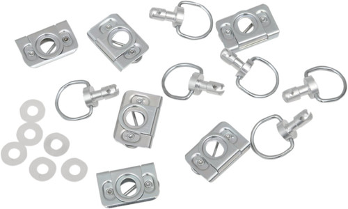 Cycle Performance Quik-Fasin' Silver Clips D-Ring Kit (CPP/9030)