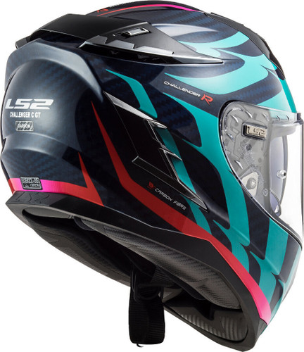 LS2 Challenger Carbon Flames Motorcycle Helmet
