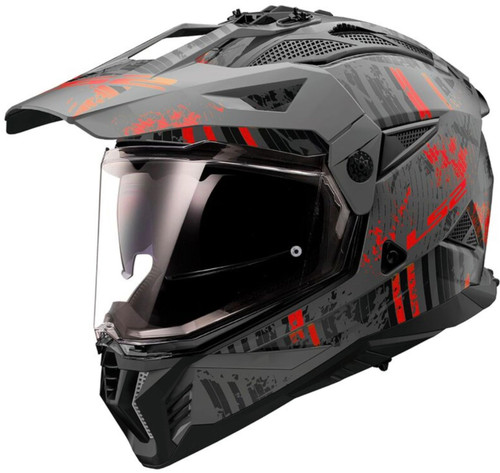 LS2 Blaze II Crazy Adventure Motorcycle Helmet w/SunShield
