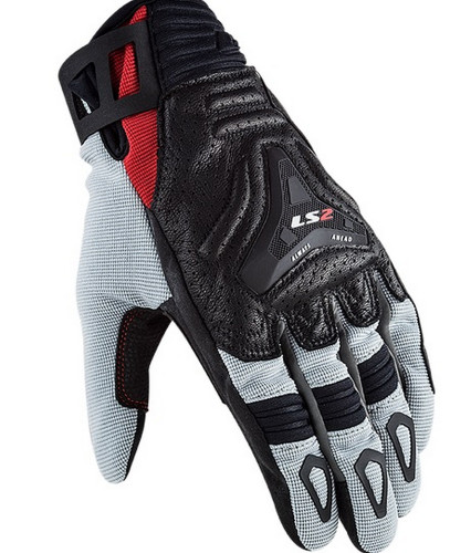 LS2 All Terrain Mens Leather Motorcycle Gloves