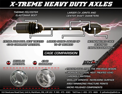 Demon Heavy-Duty X-Treme Front Right Axle (PAXL-3039XHD)