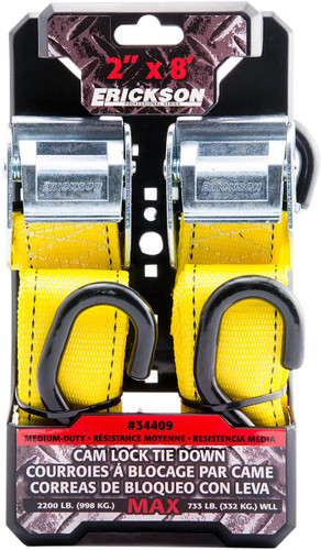 Erickson 2" x 8' - 2200 lb. Cam Lock Tie-Downs (34409)