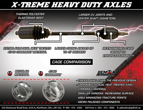 Demon Heavy-Duty X-Treme Long Travel Rear Axle (PAXL6052XHD4)