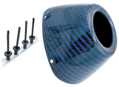 FMF Factory 4.1 RCT Blue Carbon Fiber End Cap Kit | New Style (040694)