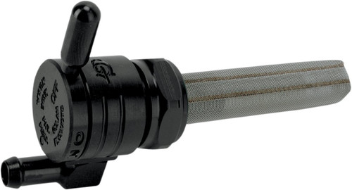 Golan Click Slick 22mm Black Downward Ball Bearing Petcock (76-312D-BLK)