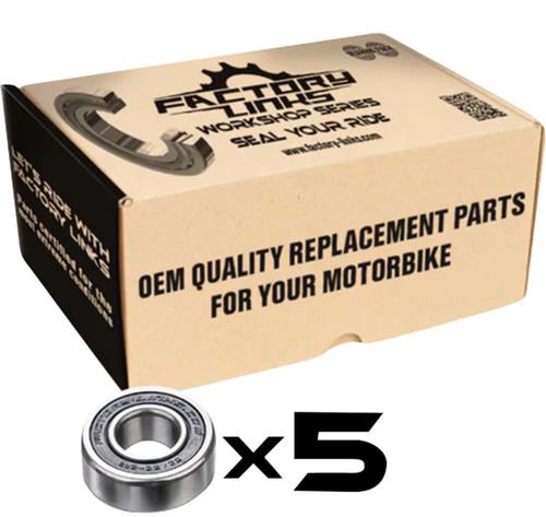 Factory Links 6200 2RS Double Seal Wheel Bearings (5 Pack) (WBE-E-039)