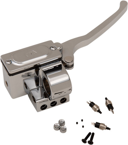 GMA Chrome Brake Lever Master Cylinder Assembly w/Switch Kit (GMA-HB-5-C)