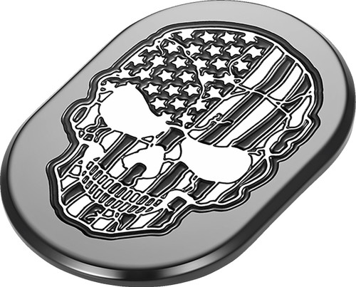 Figurati Contrast American Flag Skull Right Black Antenna Cover (FD28-AC-BLK-RT)