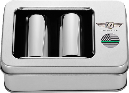 Figurati Thin Green Line Flag Medium Polished Docking Cover (FD72-DC-2545-SS)
