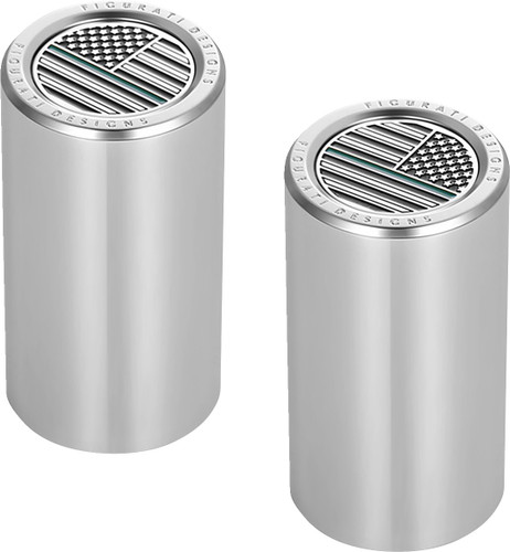 Figurati Thin Green Line Flag Medium Polished Docking Cover (FD72-DC-2545-SS)