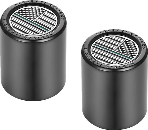 Figurati Thin Green Line Flag Short Fat Black Docking Cover (FD72-DC-2730-BK)