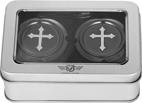 Figurati Maltese Cross Front Black Axle Nut Cover (FD41-FAC-BK)