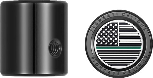 Figurati Thin Green Line Flag Black Shifter Spline Cover (FD72-HTSC-BLK)