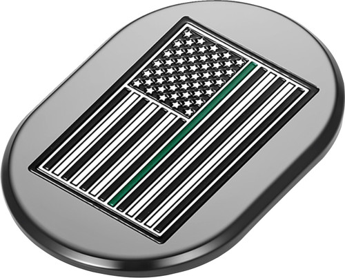Figurati Thin Green Line Flag Left Black Antenna Cover (FD72-AC-BLK-LT)