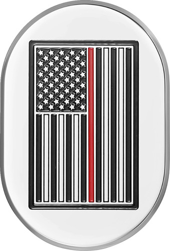 Figurati Thin Red Line Flag Left Polished Antenna Cover (FD75-AC-SS-LT)
