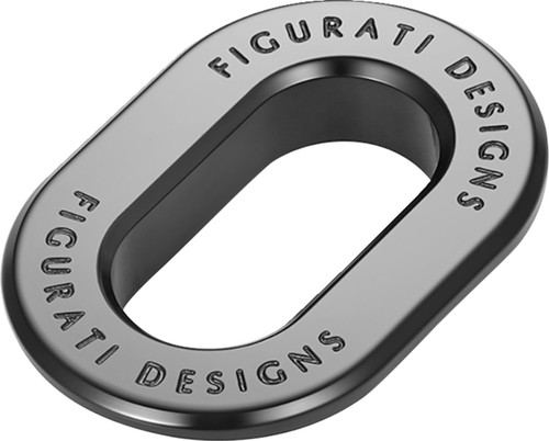 Figurati Smooth Left Black Antenna Ring (FD60-ANTRG-BK-LT)