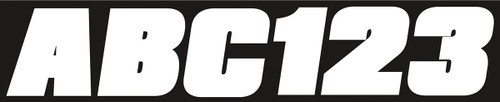 Hardline 3" Series 350 White Registration Lettering Kit (WHI350EC)