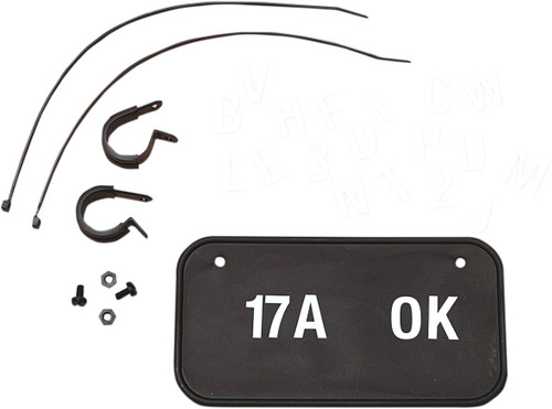 Hardline Black ATV License Plate Kit (2341B)