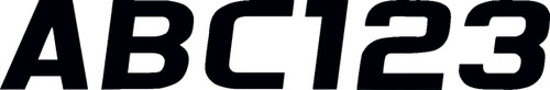 Hardline 3" Series 700 Black Registration Lettering Kit (BLK700EC)